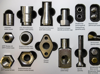 Steel angle valves in the modular system